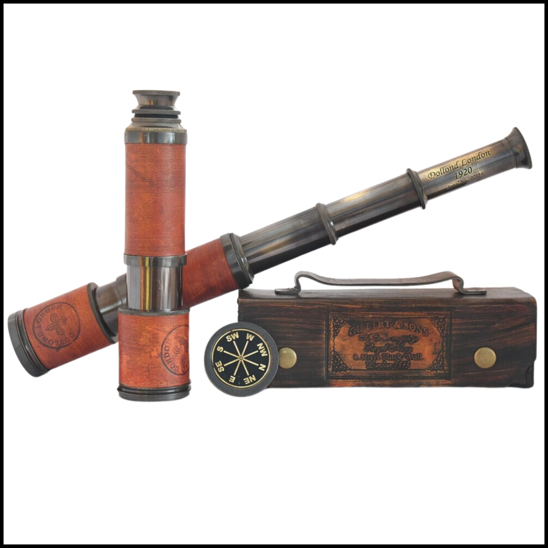 Antique Brass Telescope