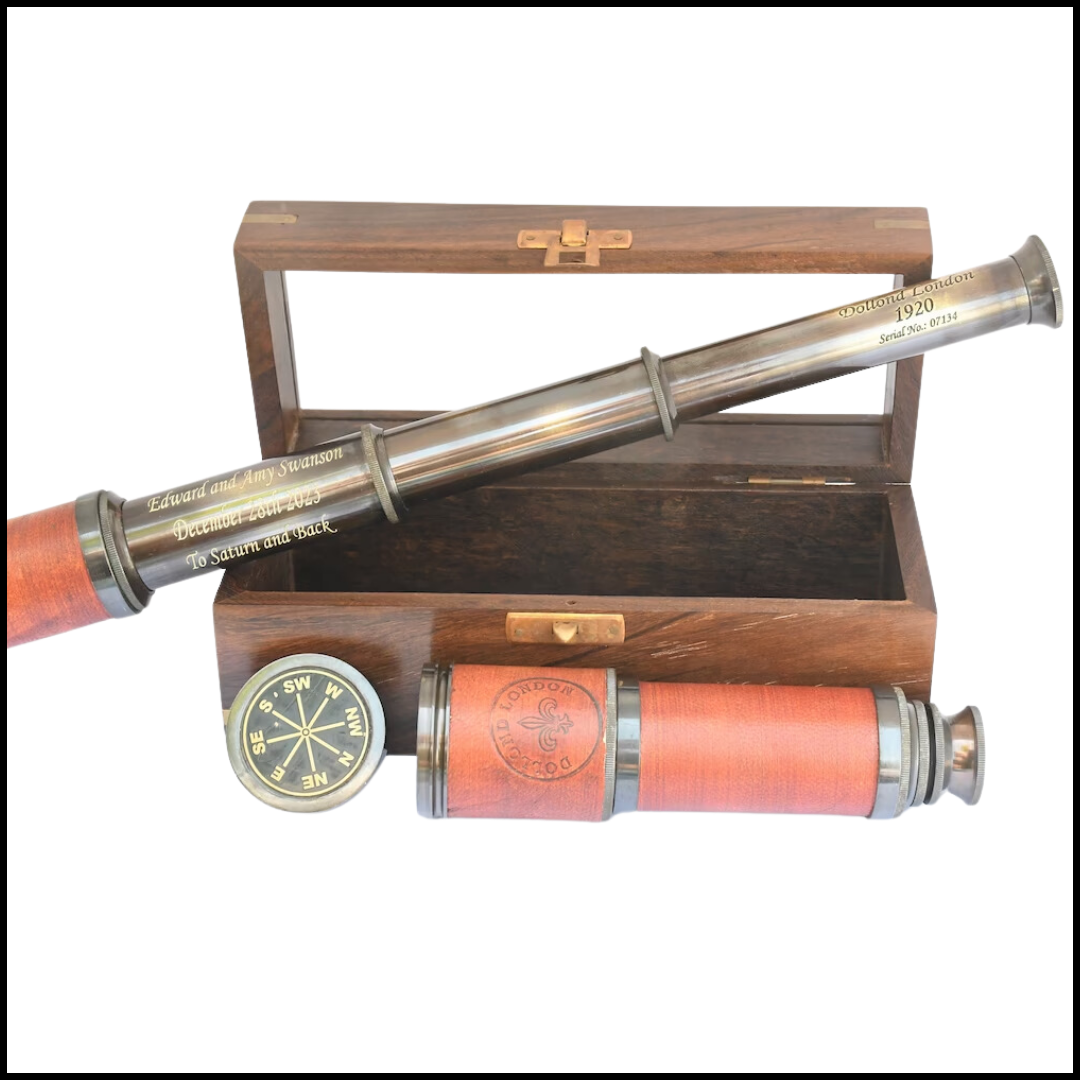 Antique Brass Telescope
