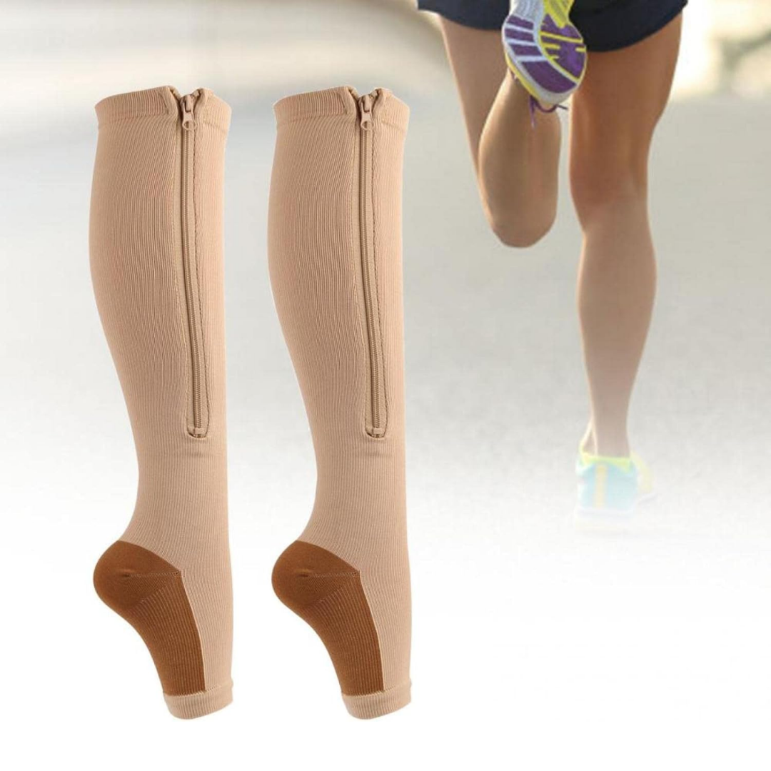 Zipper Compression Socks - Pain Relief Knee High Zip Leg Support