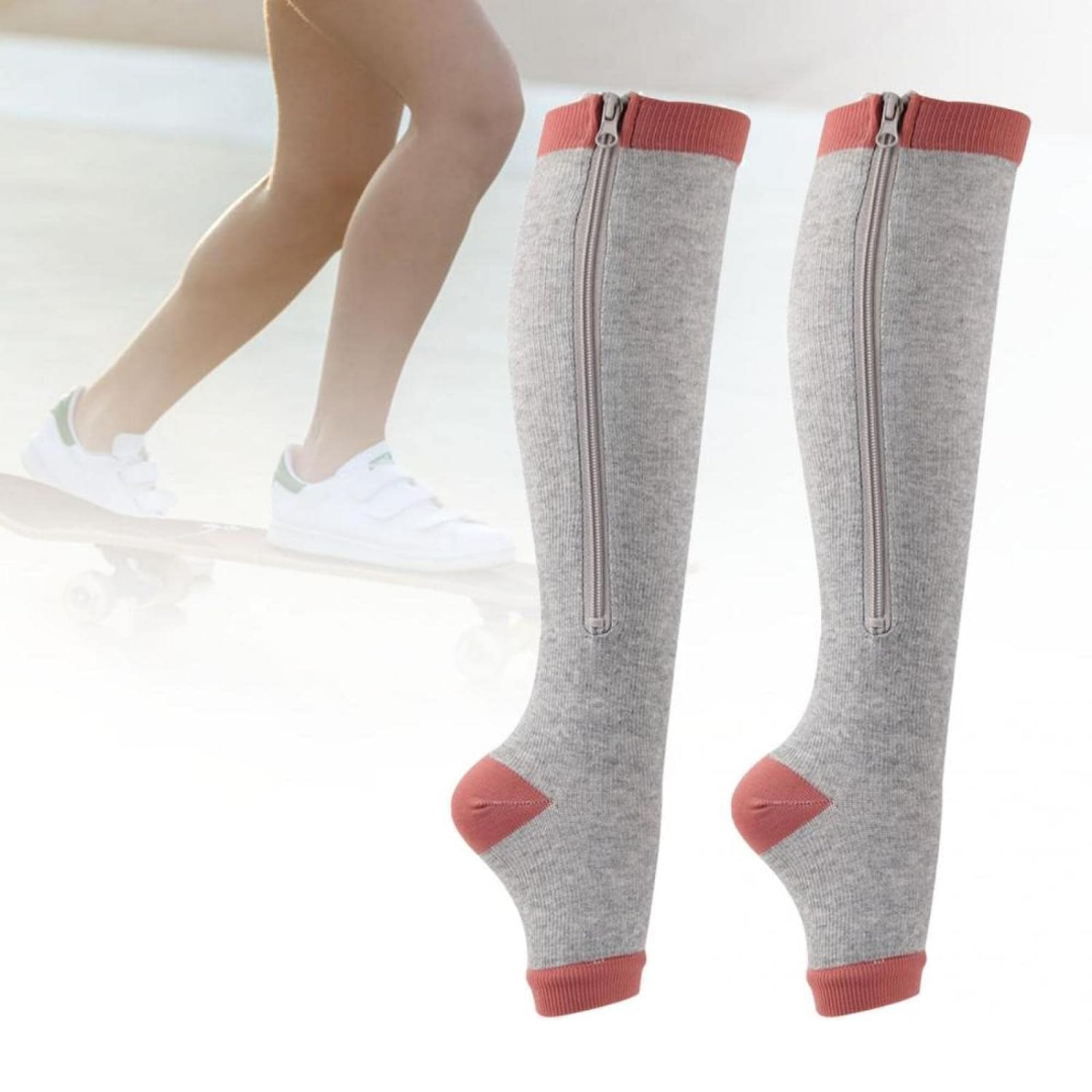 Zipper Compression Socks - Pain Relief Knee High Zip Leg Support