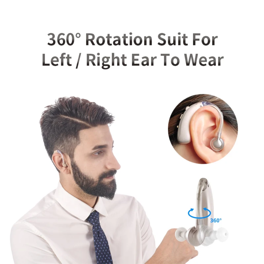 Rechargeable Noise Cancelling Dolphin Design Hearing Aid | Behind the Ear Hearing Device