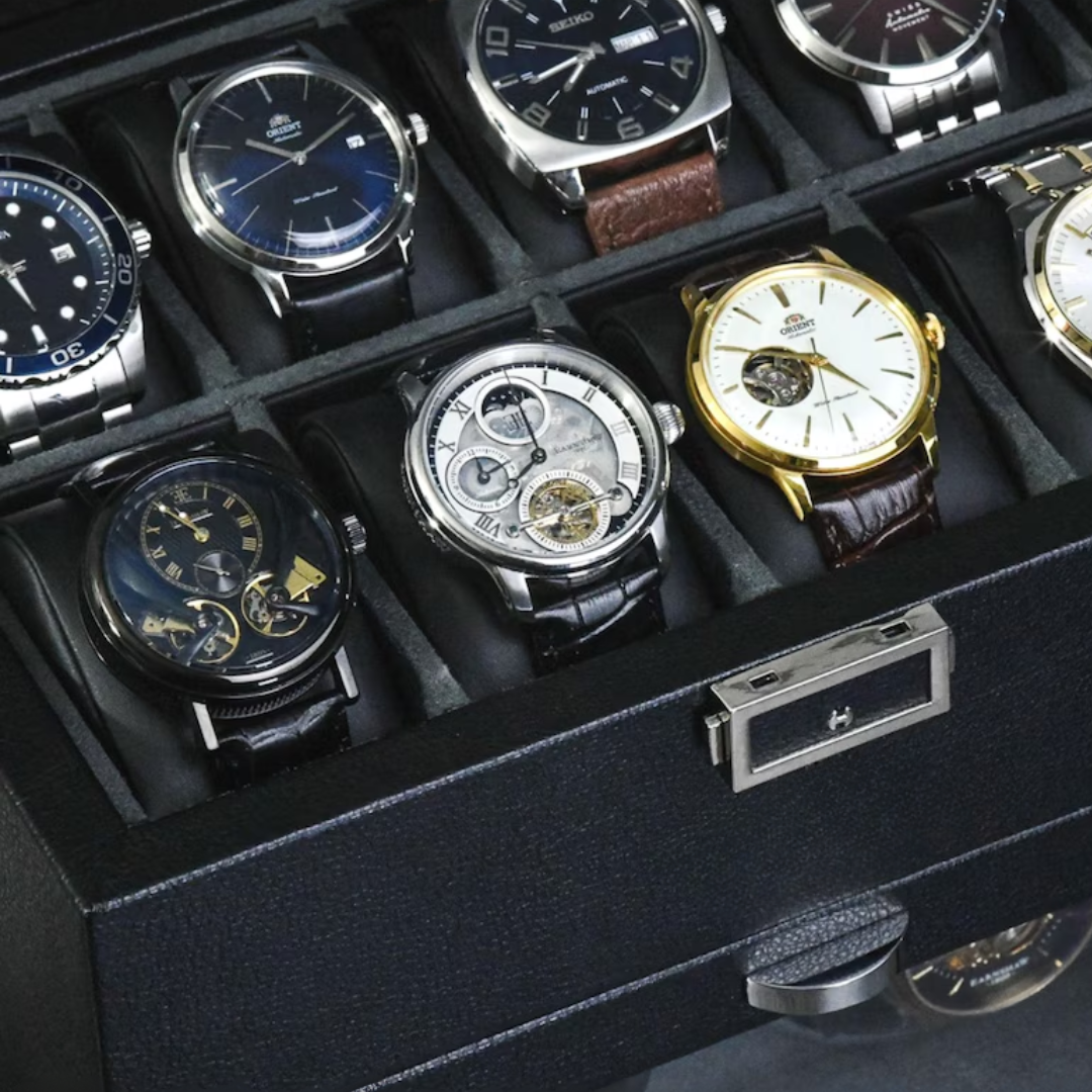 Watch Winding Machine Mirage Ebony Black Luxury Watch Winder Safe Case