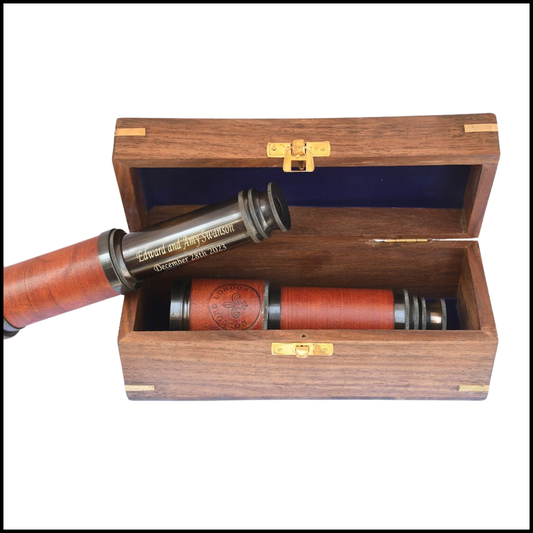 Antique Brass Telescope