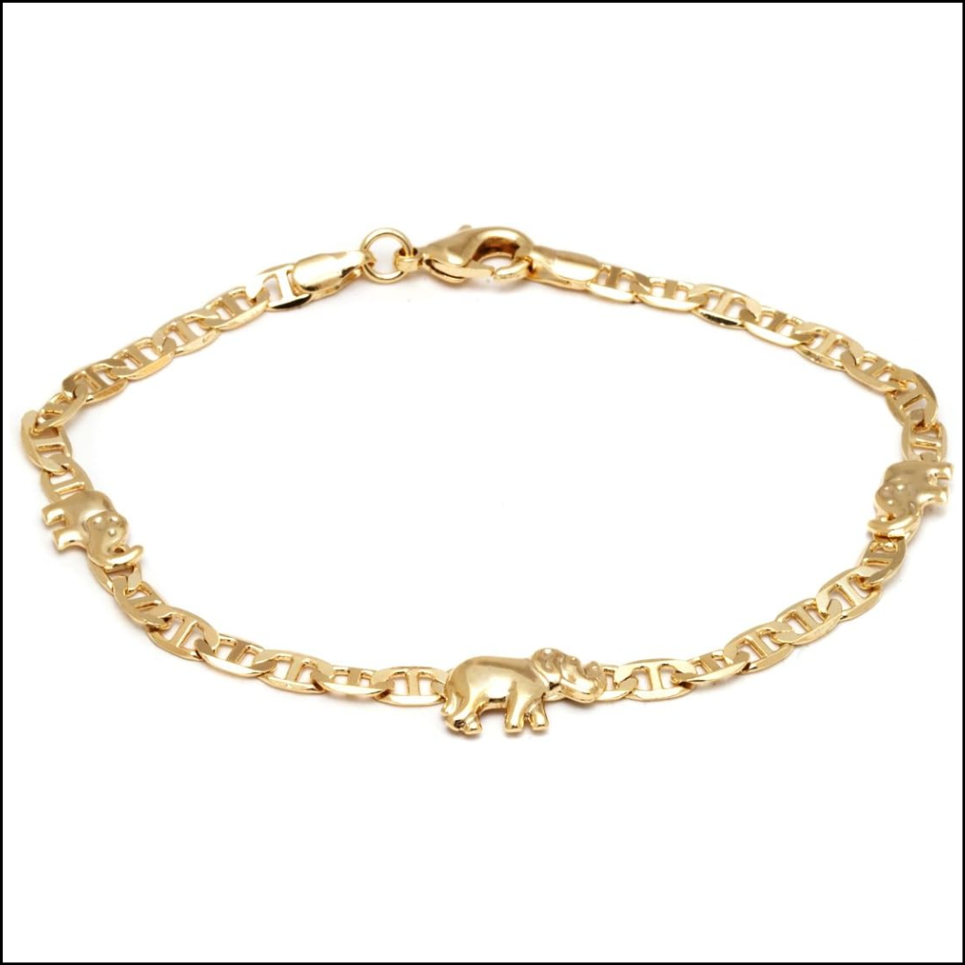 Marina Elephant Anklet for Women | 18K Gold Plated