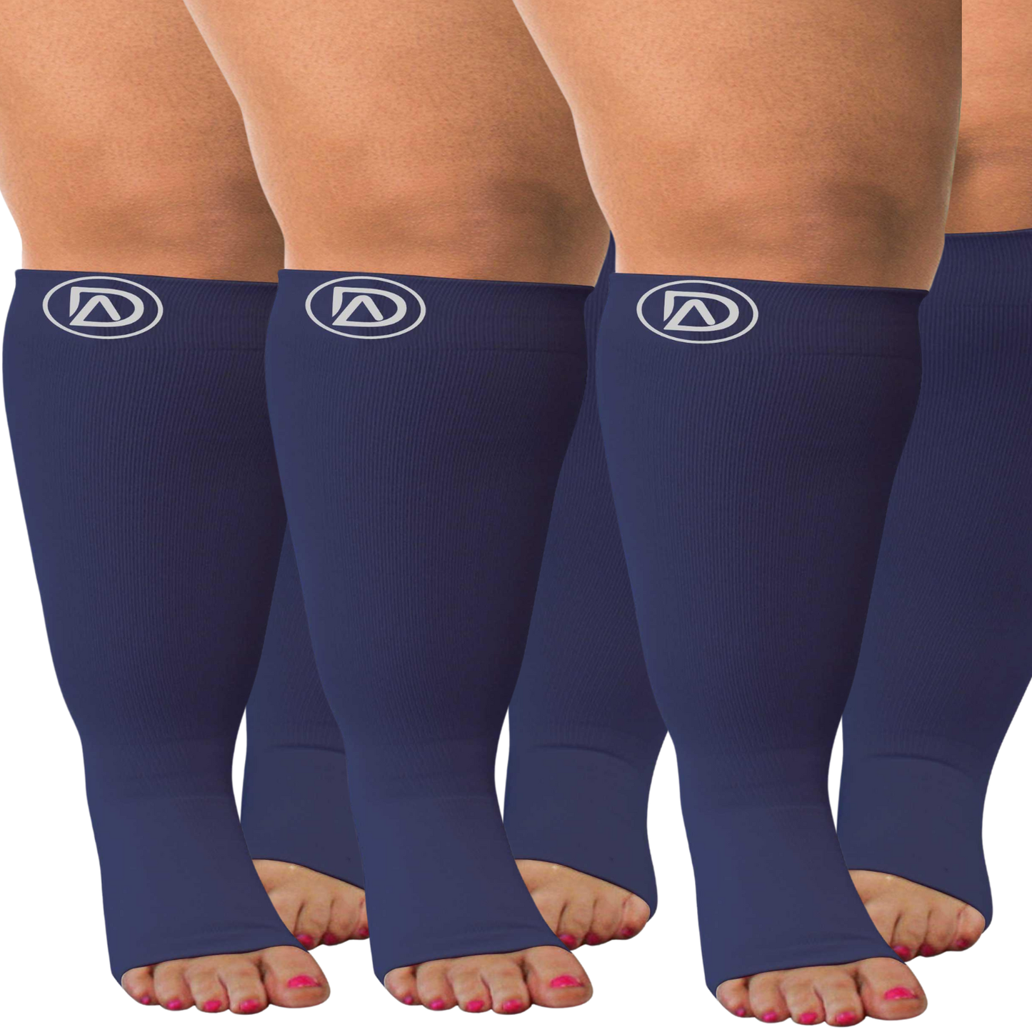 Bundle C ( 3 Pairs ToeLess ) | Open Toe Compression Socks 20-30 mmHg | Toe Out