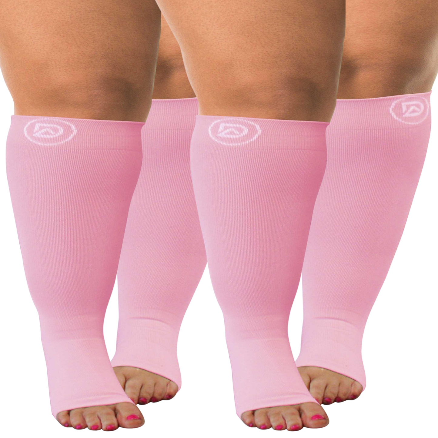 Bundle B (2 Pairs ToeLess) | Open Toe Compression Socks 20-30 mmHg | Toe Out