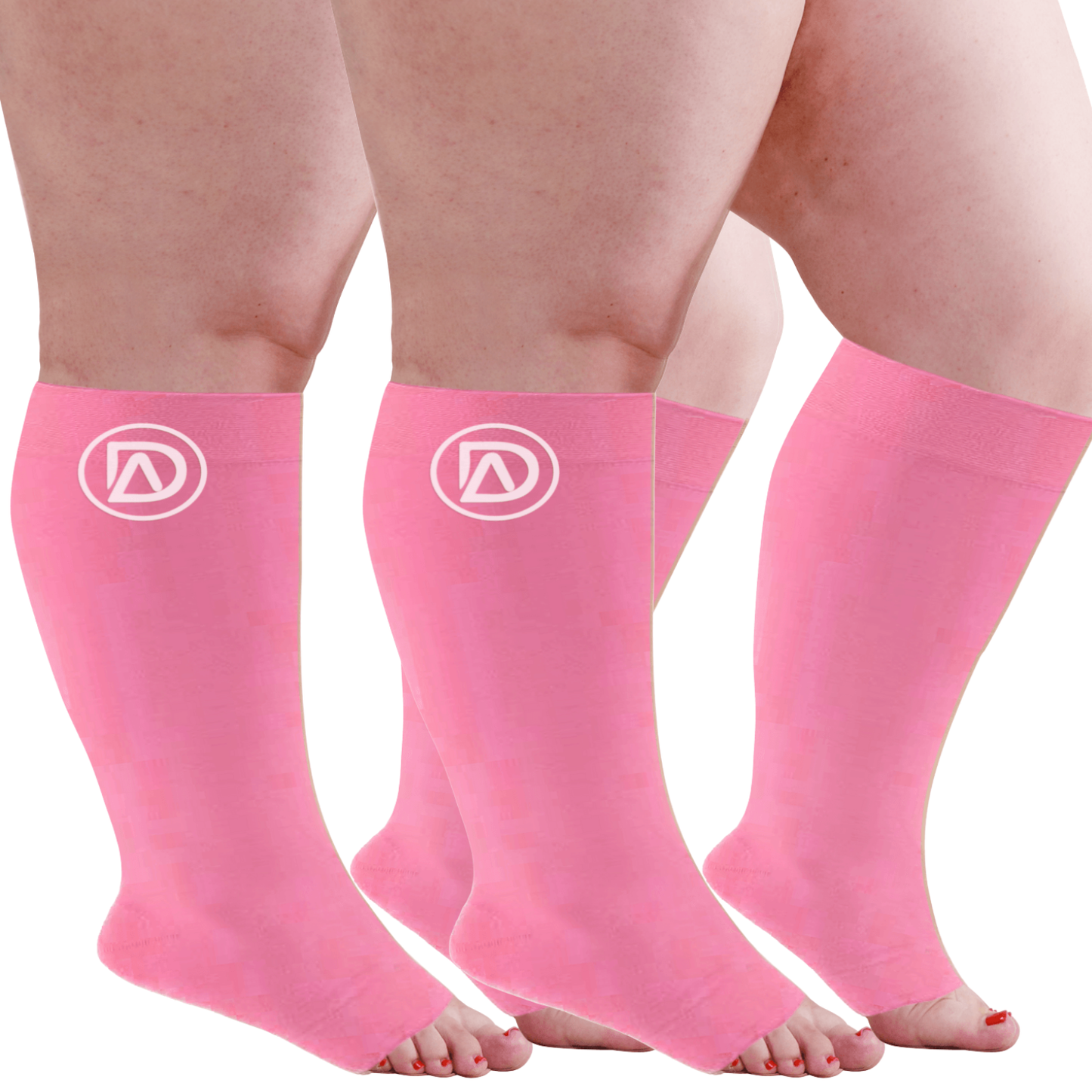 Bundle B (2 Pairs ToeLess) | Open Toe Compression Socks 20-30 mmHg | Toe Out