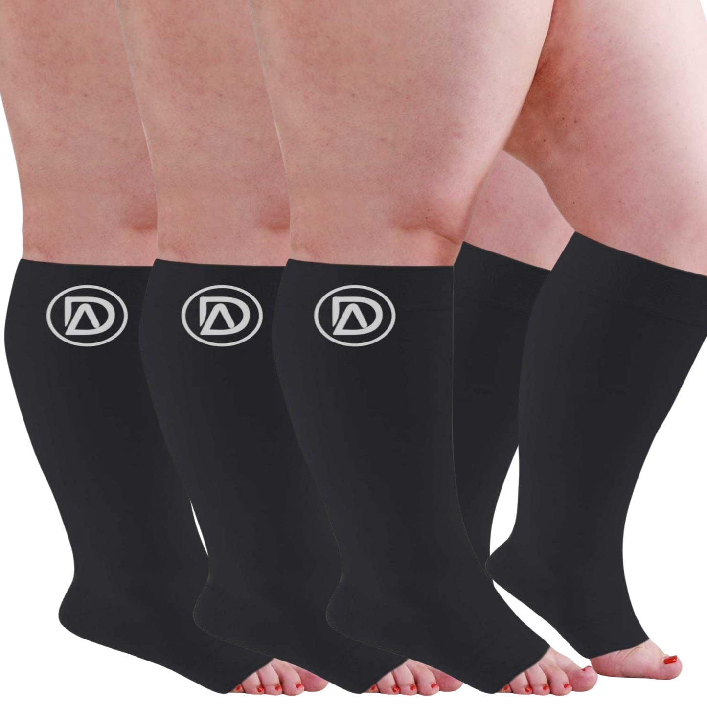 Bundle C ( 3 Pairs ToeLess ) | Open Toe Compression Socks 20-30 mmHg | Toe Out