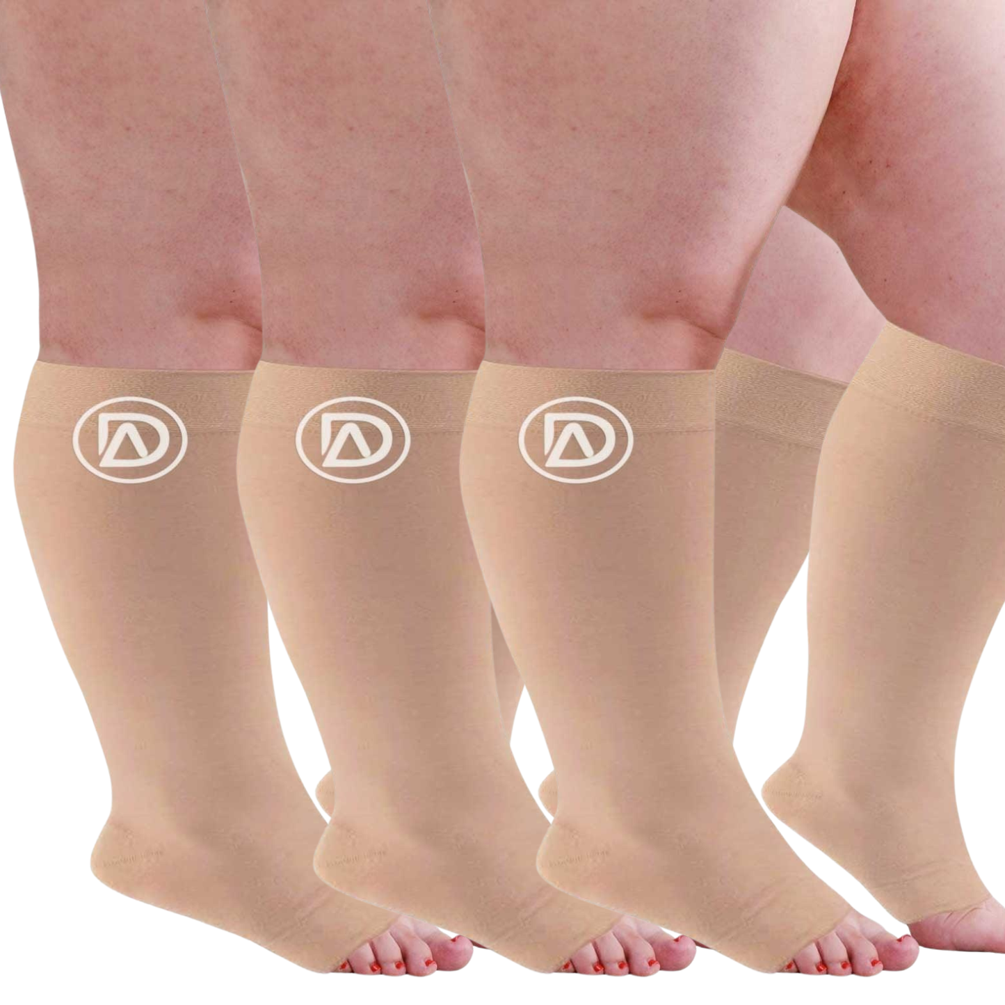 Bundle C ( 3 Pairs ToeLess ) | Open Toe Compression Socks 20-30 mmHg | Toe Out
