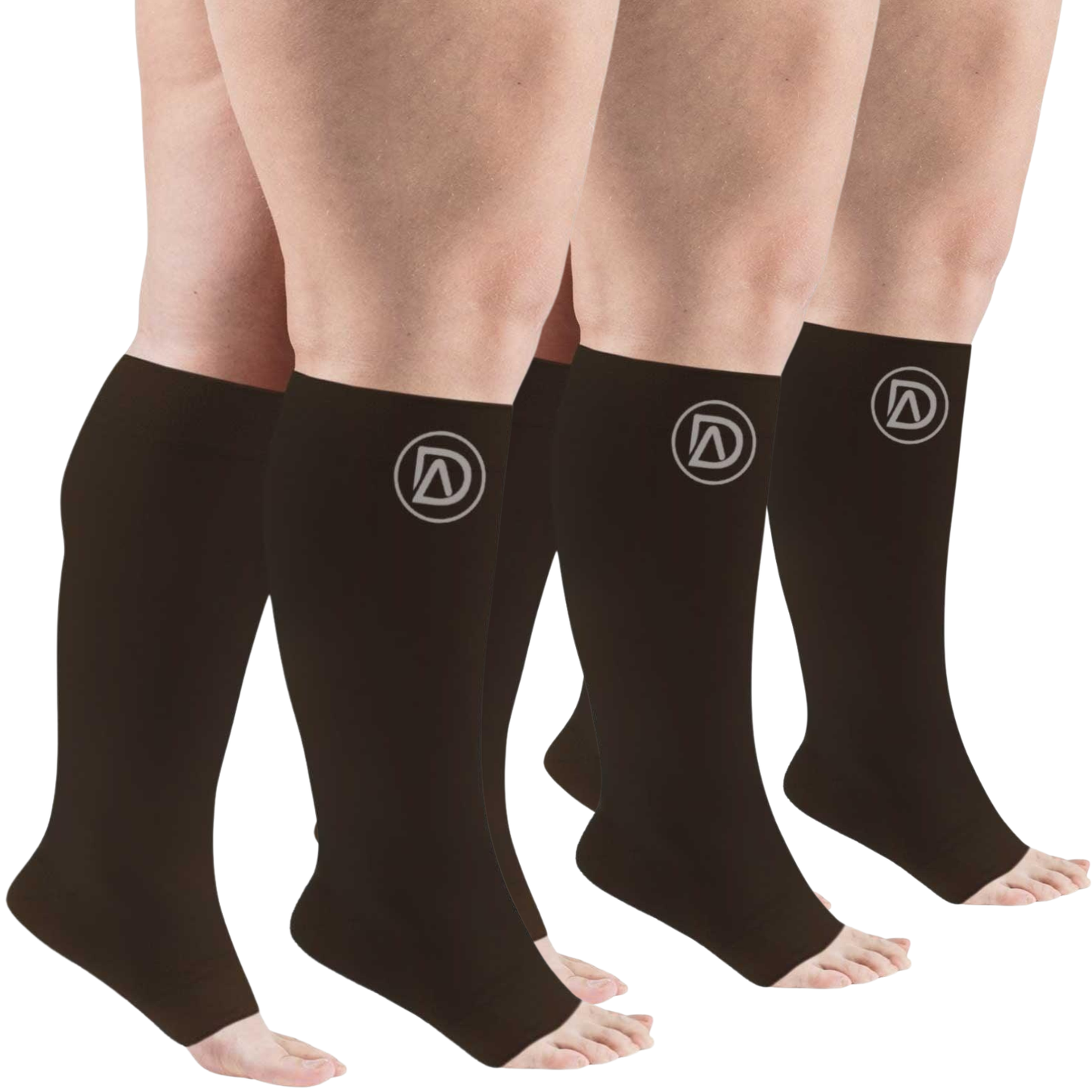 Bundle C ( 3 Pairs ToeLess ) | Open Toe Compression Socks 20-30 mmHg | Toe Out
