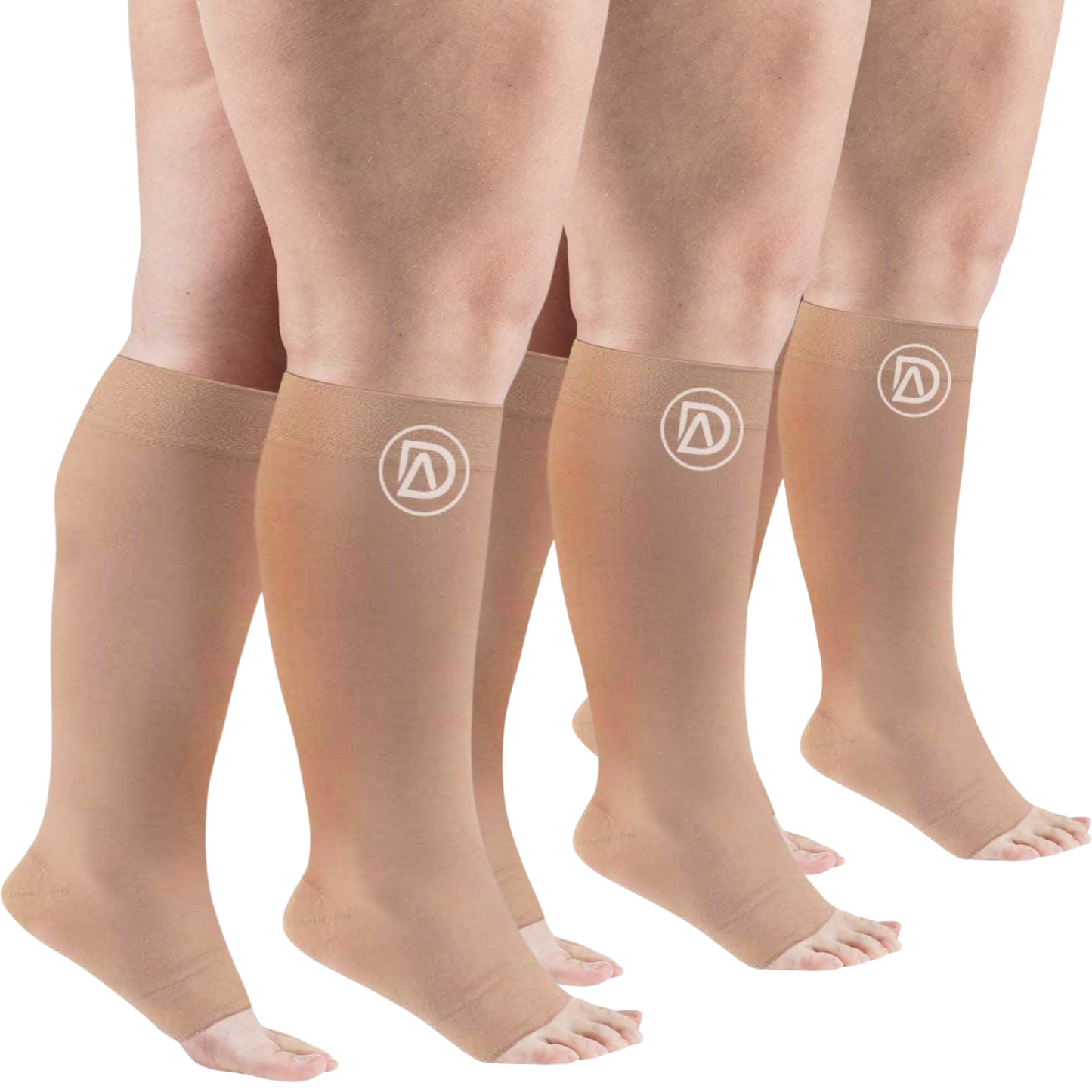 Bundle C ( 3 Pairs ToeLess ) | Open Toe Compression Socks 20-30 mmHg | Toe Out