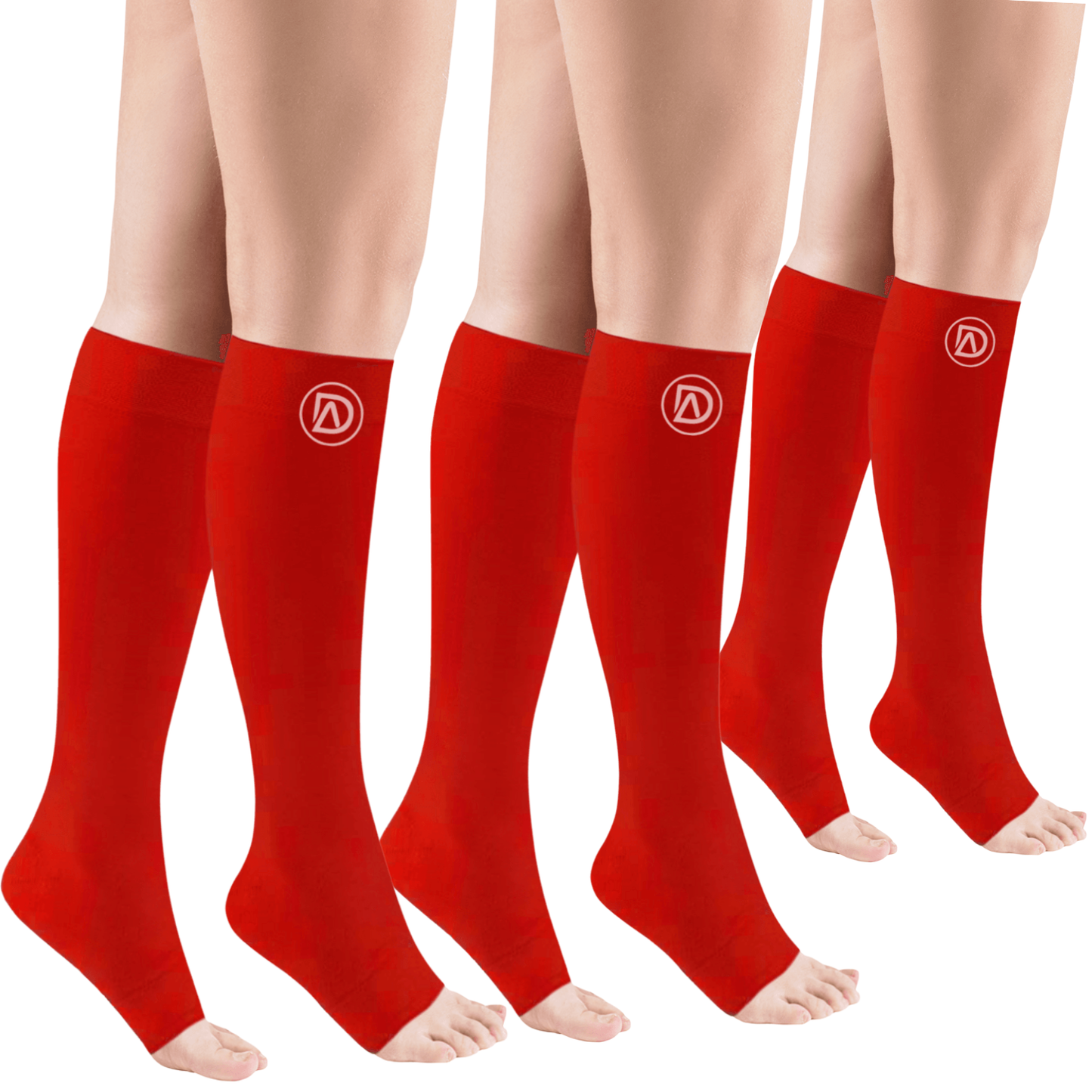 Bundle C ( 3 Pairs ToeLess ) | Open Toe Compression Socks 20-30 mmHg | Toe Out
