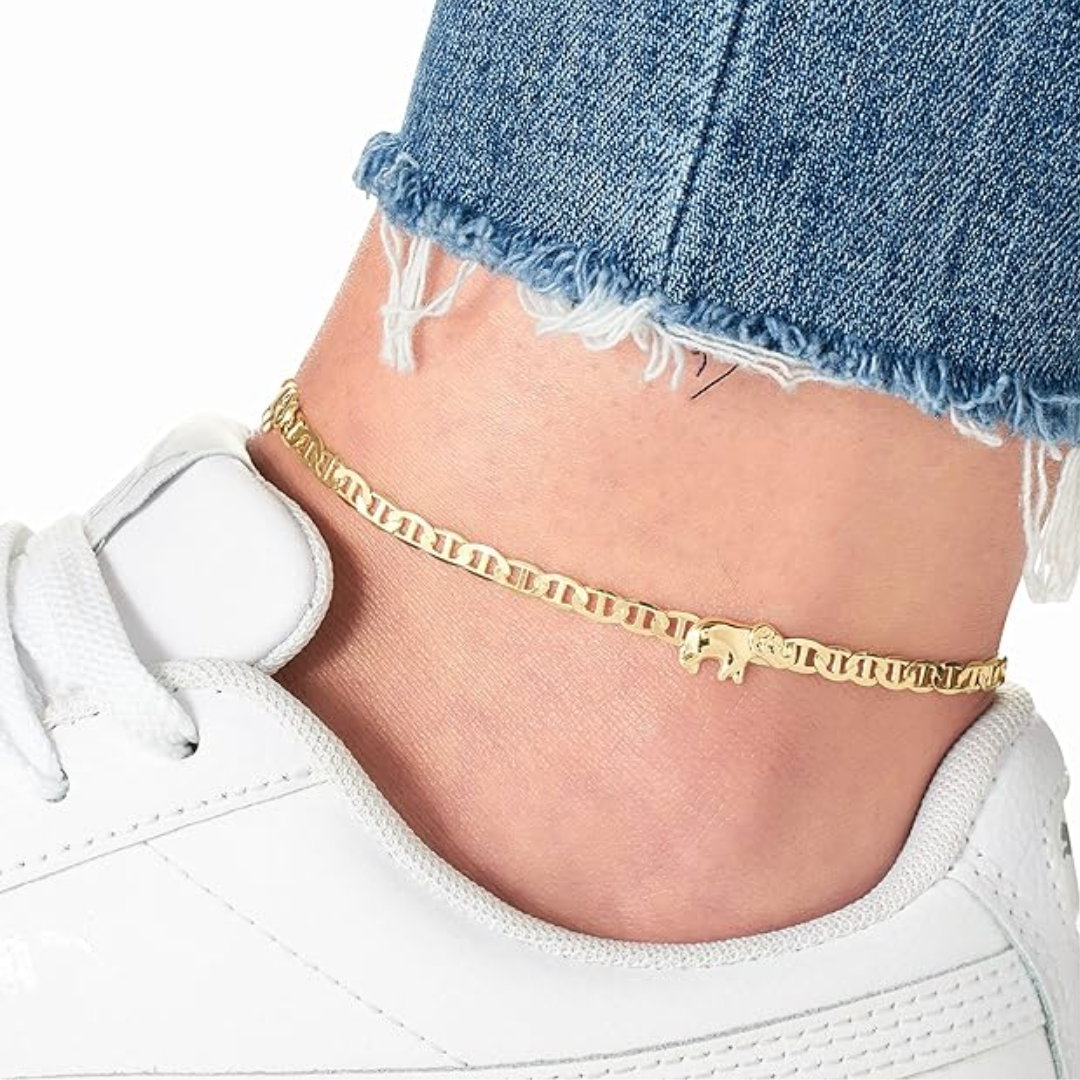 Marina Elephant Anklet for Women | 18K Gold Plated