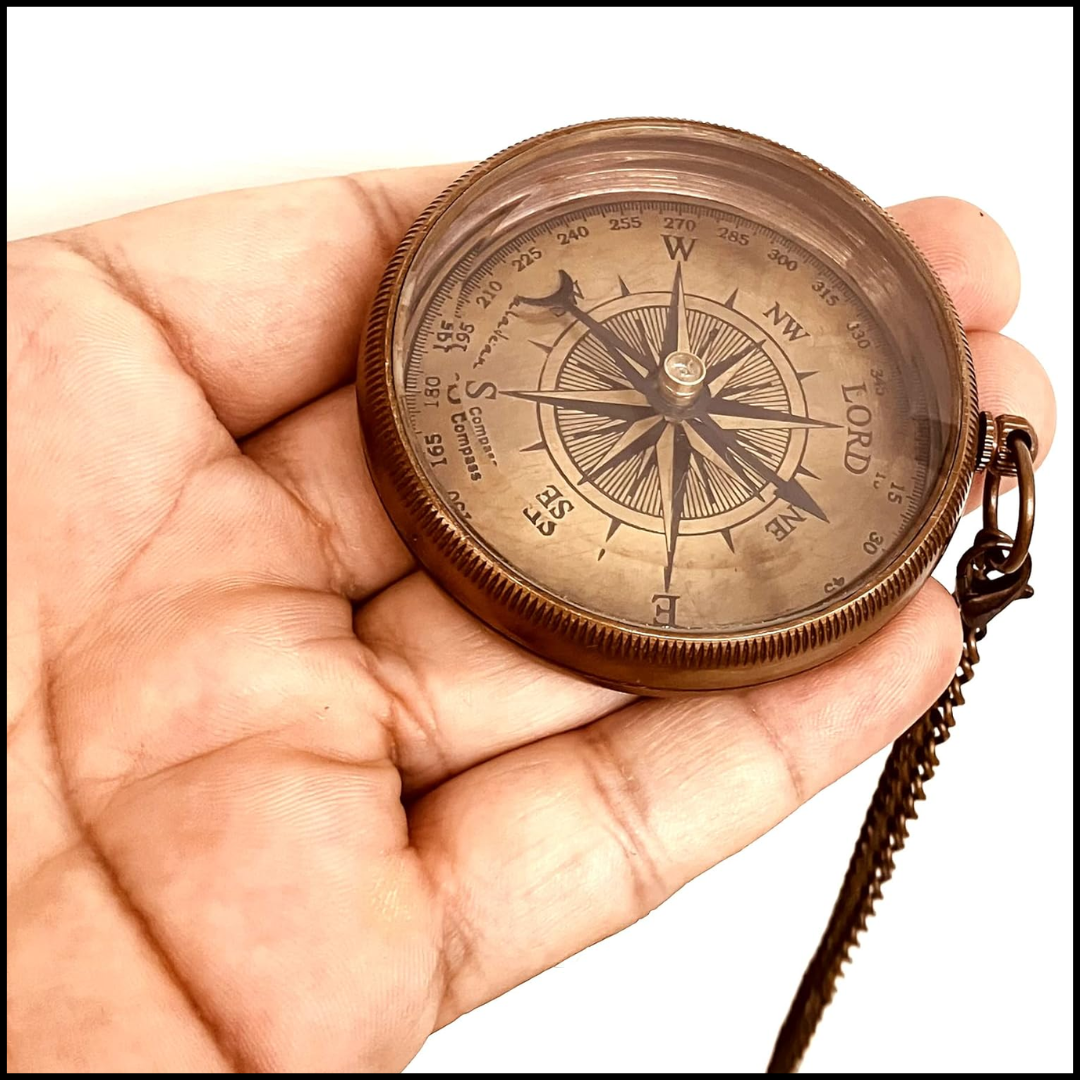 Trust In The Lord With All Your Heart (Proverbs 3:5) Quote Engraved Compass