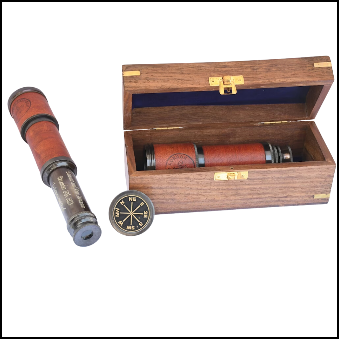 Antique Brass Telescope