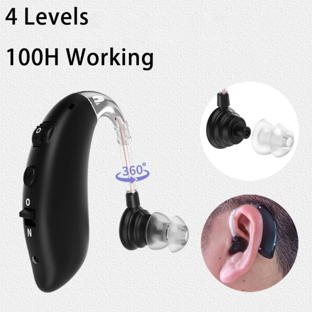 Rechargeable Noise Cancelling Dolphin Design Hearing Aid | Behind the Ear Hearing Device