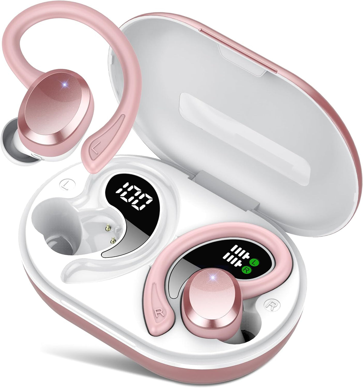 Wireless Sport Earbuds with 68Hr Battery & IPX7 Waterproof