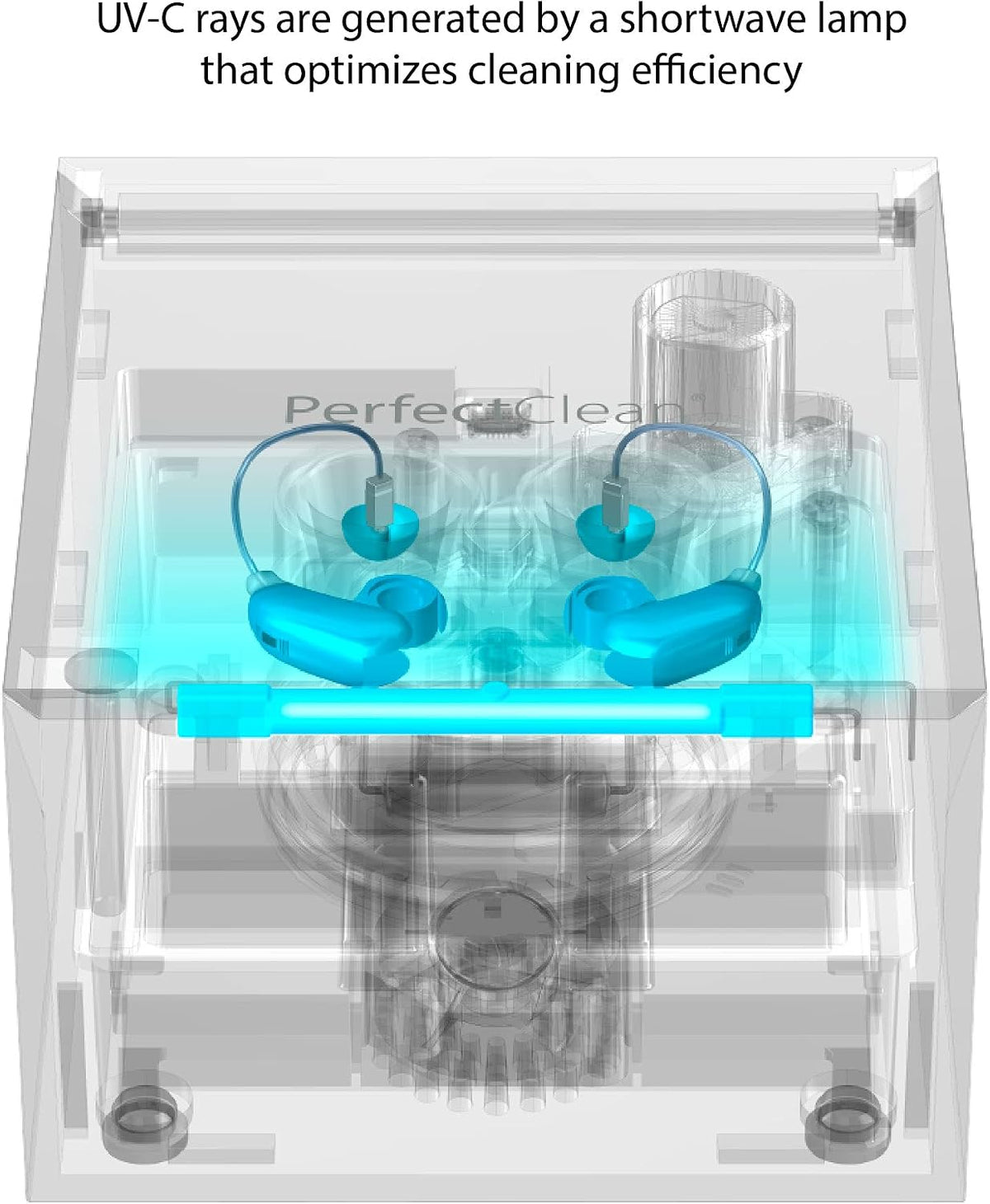 Electronic Hearing Aid & Earbud Cleaner with UV-C Sanitizer