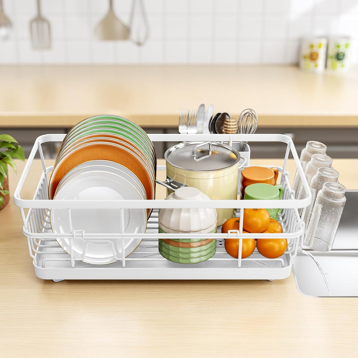 Premium Dish Drying Rack - Multi-Size Kitchen Counter Organizer