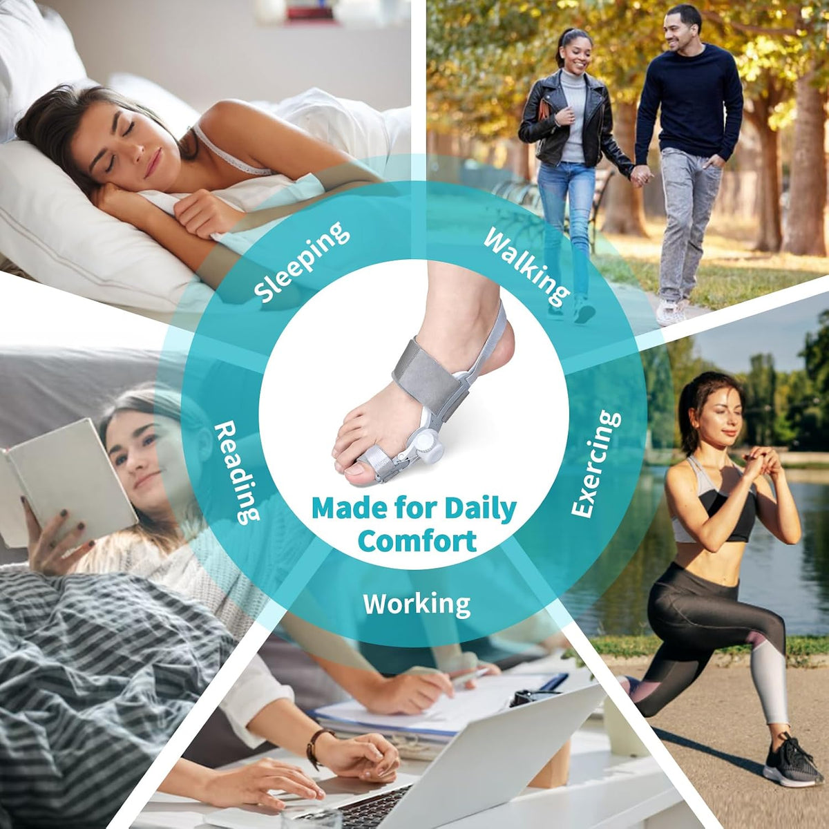 Orthopedic Big Toe Straightener with Adjustable Knob System