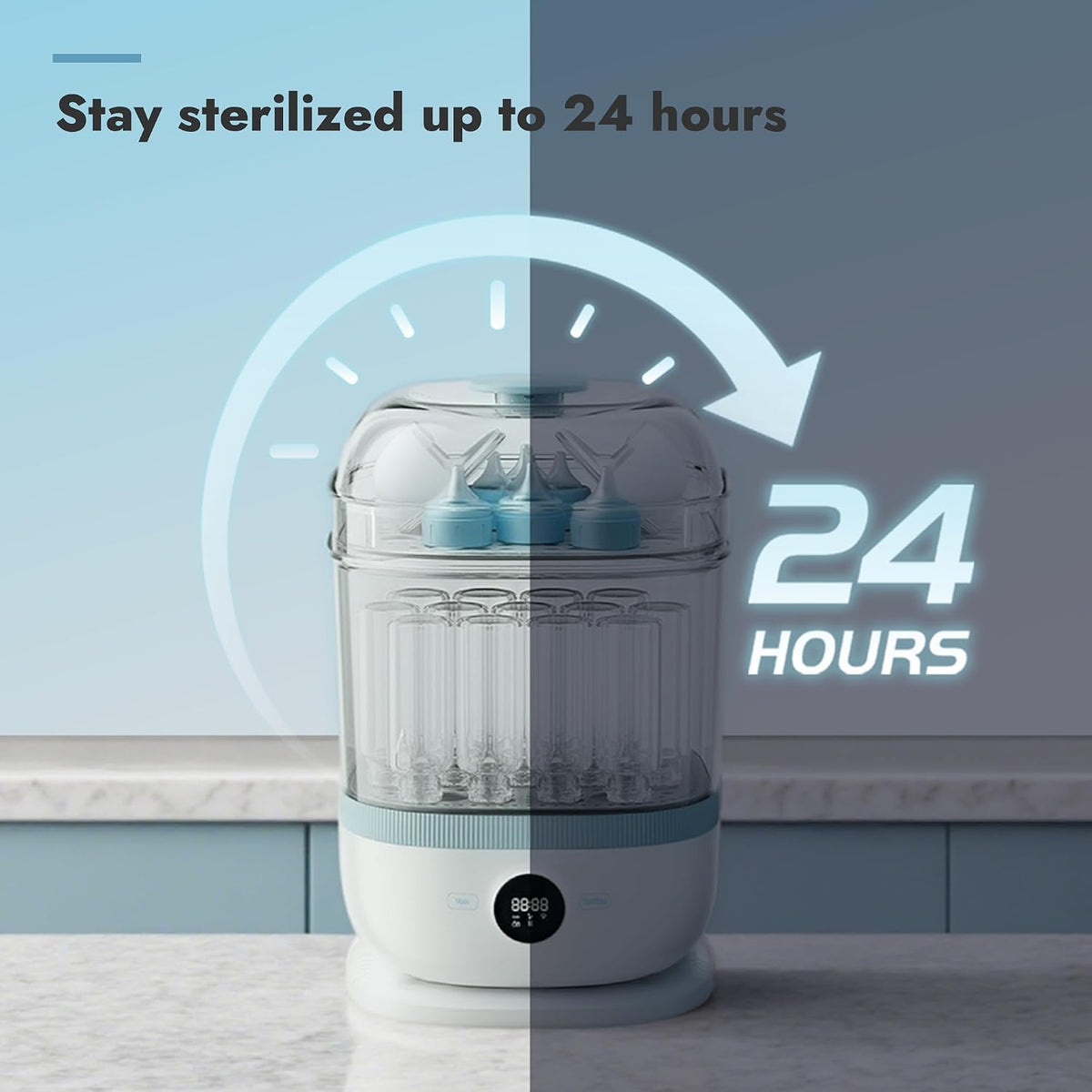 Large Capacity Bottle Sterilizer and Dryer - 13 Bottle System