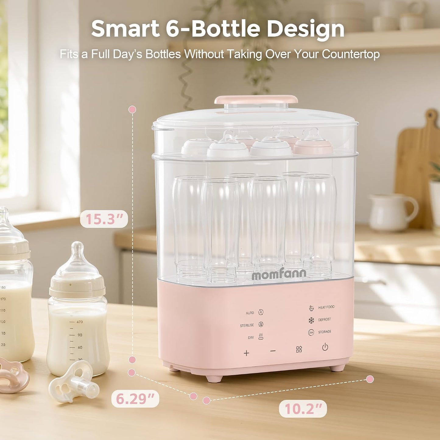Baby Bottle Sterilizer and Dryer with UV Technology