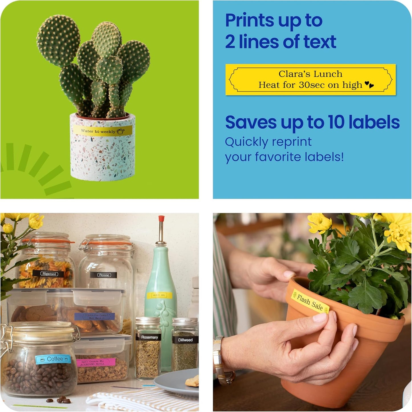Personal Desktop Label Maker with Color Tape - Portable Printer