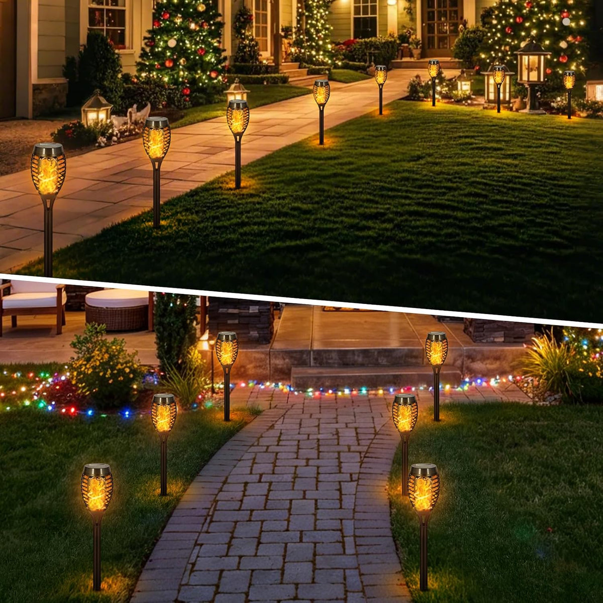 Solar Pathway Lights Outdoor - 8 or 12 Pack LED Torches