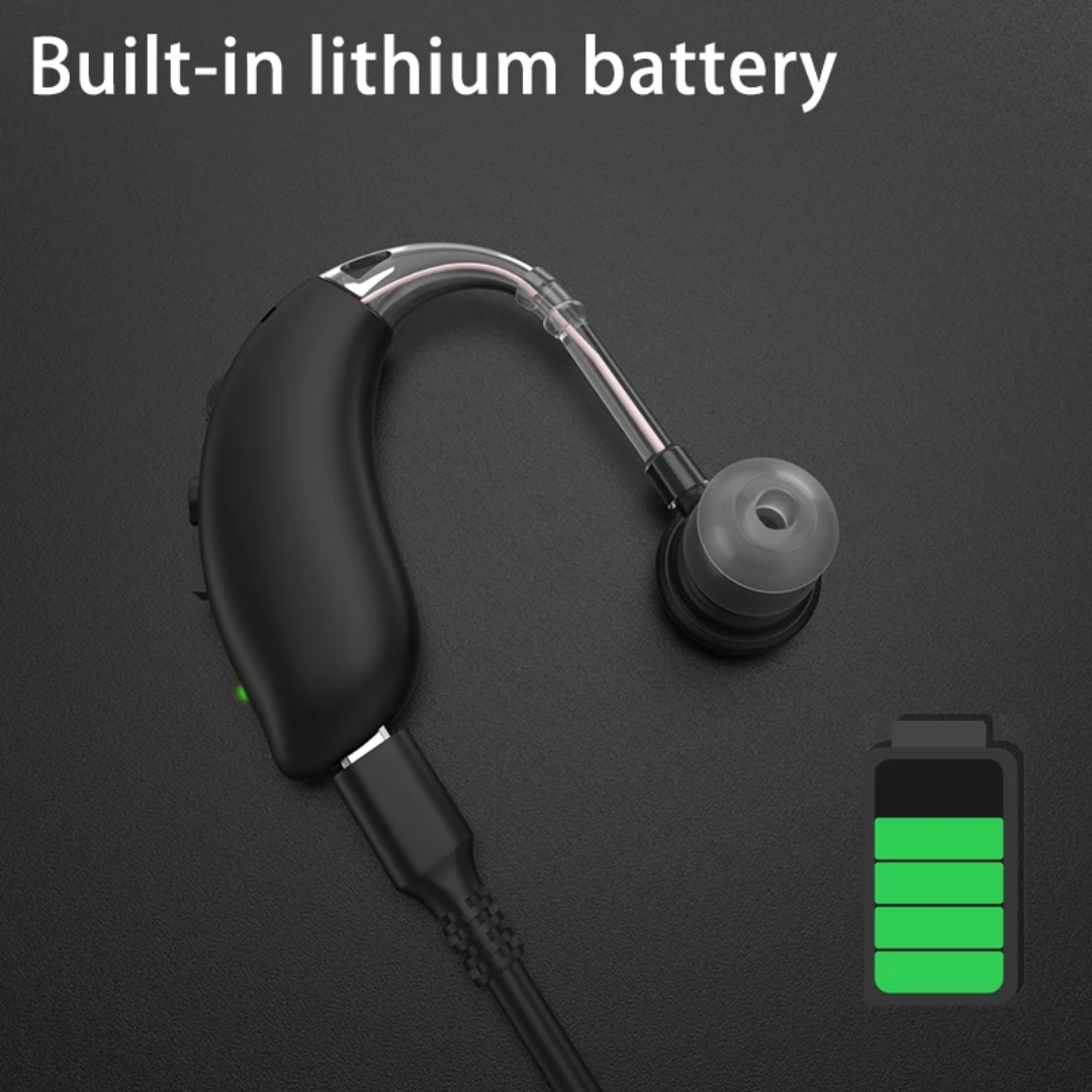 Rechargeable Noise Cancelling Dolphin Design Hearing Aid | Behind the Ear Hearing Device