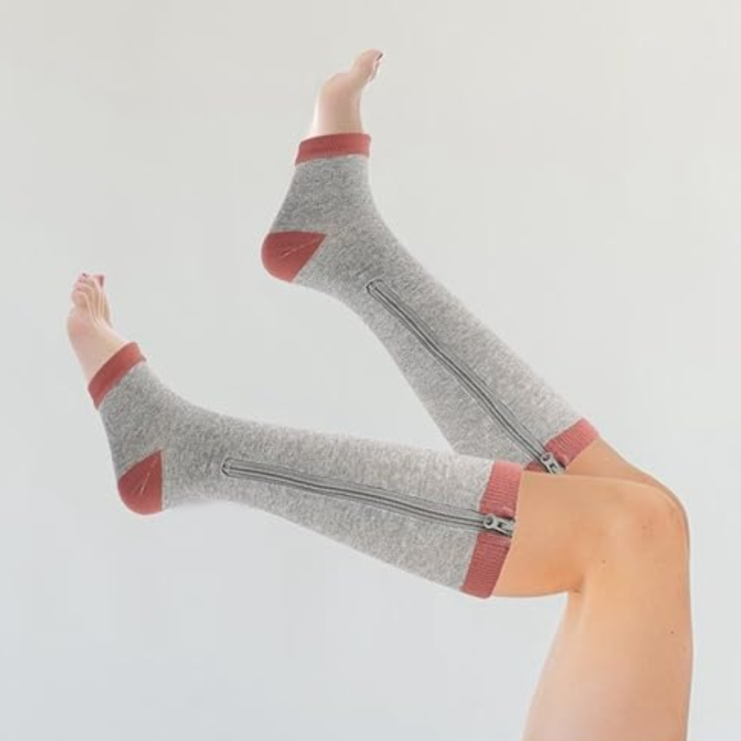 Zipper Compression Socks - Pain Relief Knee High Zip Leg Support