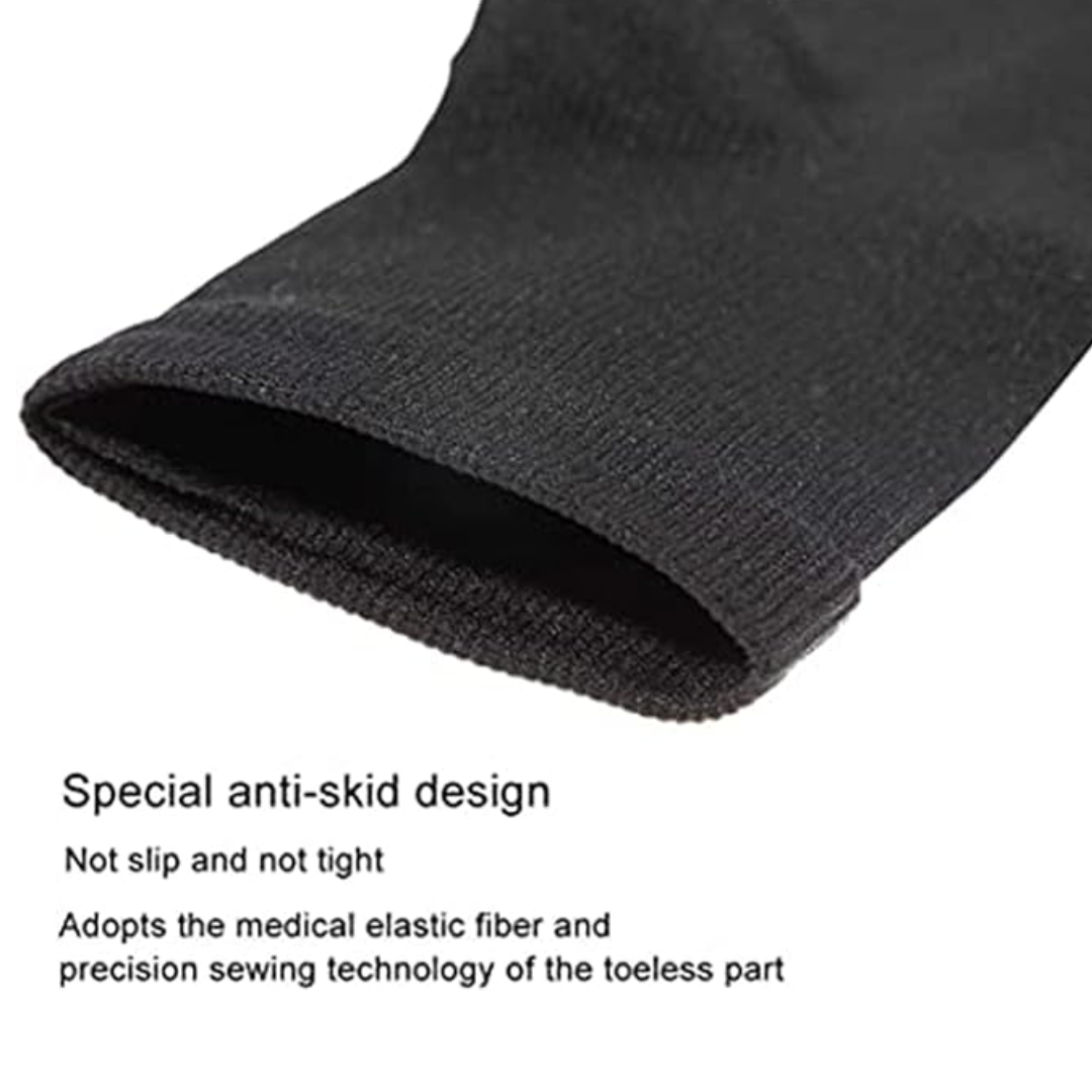 15-20mmHg Plus Size Compression Open Toe Socks with Zipper | Compression Closed Toe Socks with Zipper