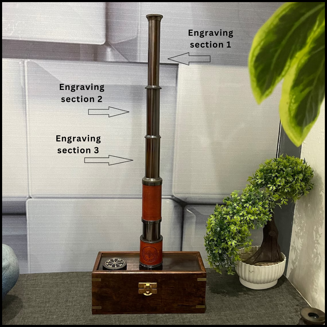 Antique Brass Telescope