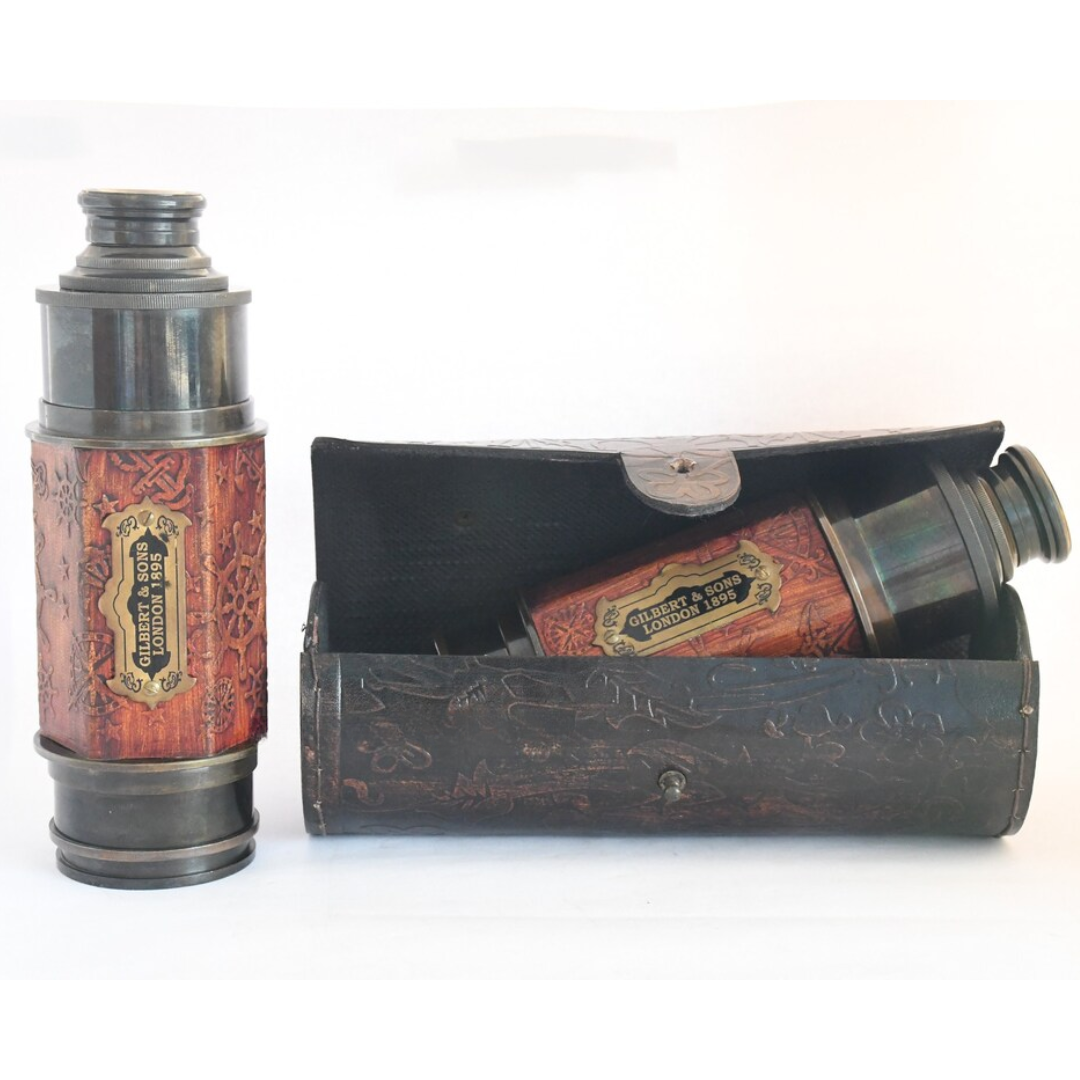 Engraved Antique Pirates Telescope