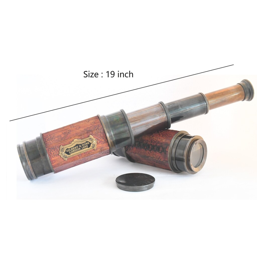 Engraved Antique Pirates Telescope