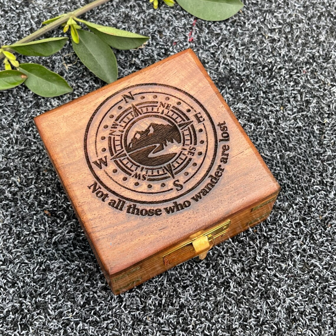 Engraved Sundial Compass
