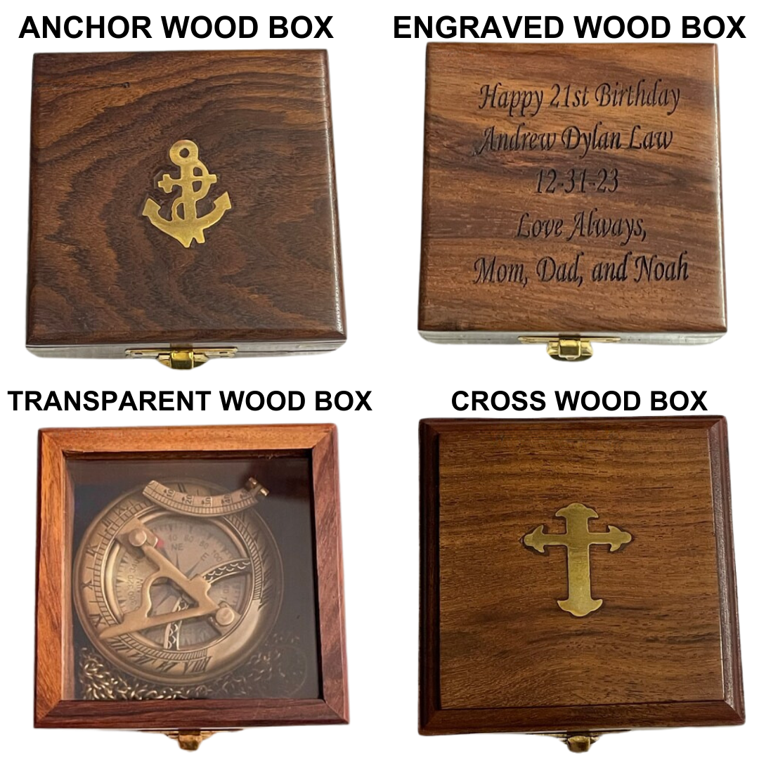 Engraved Sundial Compass