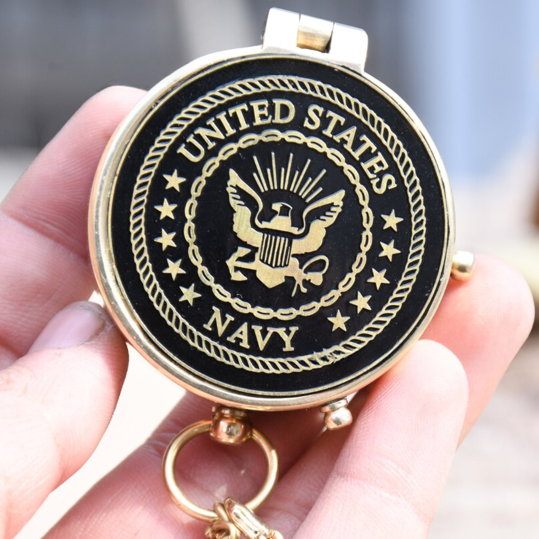 Engraved US Navy Compass
