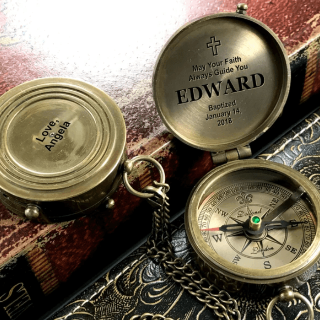 Engraved US Navy Compass