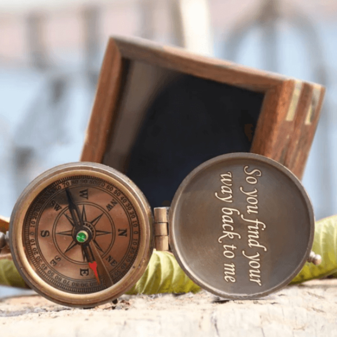 Engraved US Navy Compass