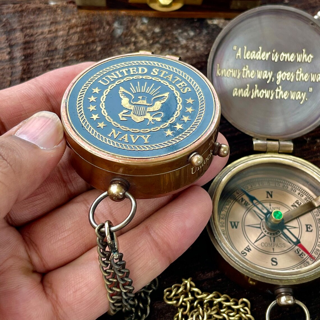 Engraved US Navy Compass