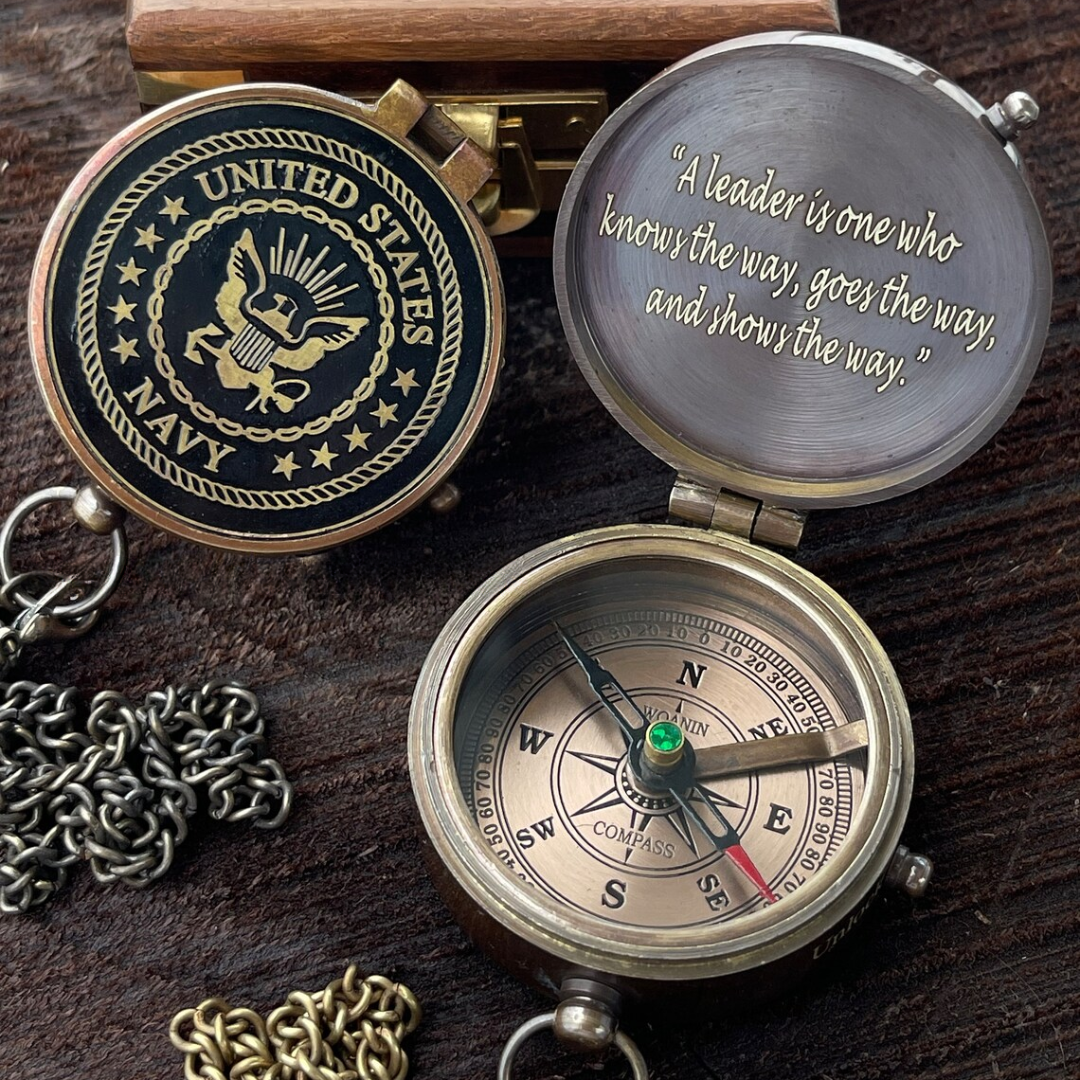 Engraved US Navy Compass