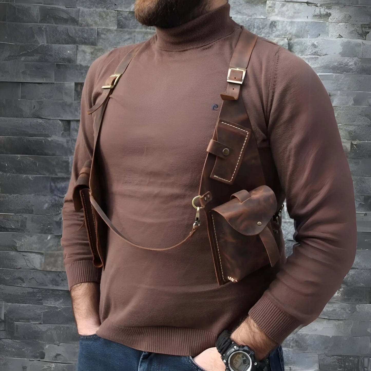 Anti-theft Leather Harness