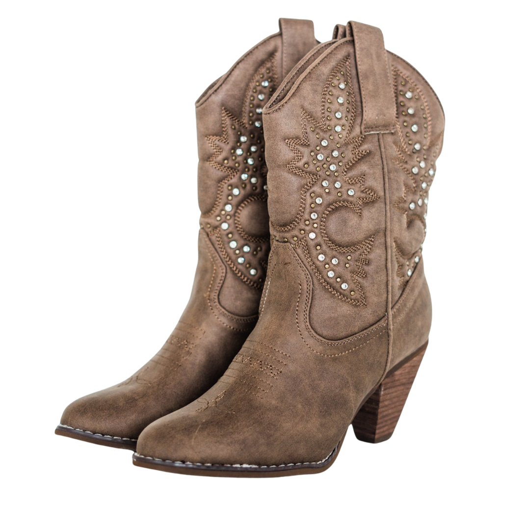 Houston Western Boots in Taupe