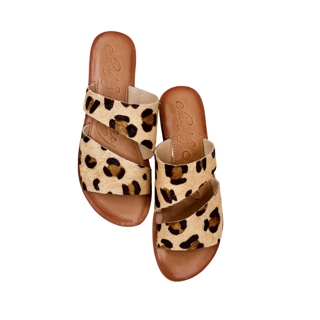 Spirited Dual Strap Slide in Leopard