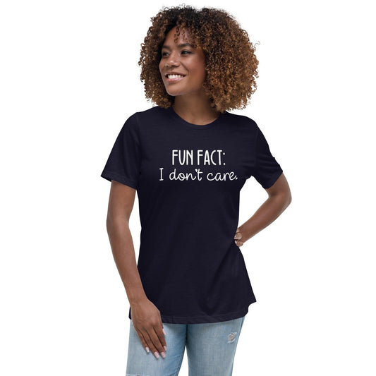 Fun Fact: I Don't Care O-neck Tri-blend T-Shirt - TheGivenGet