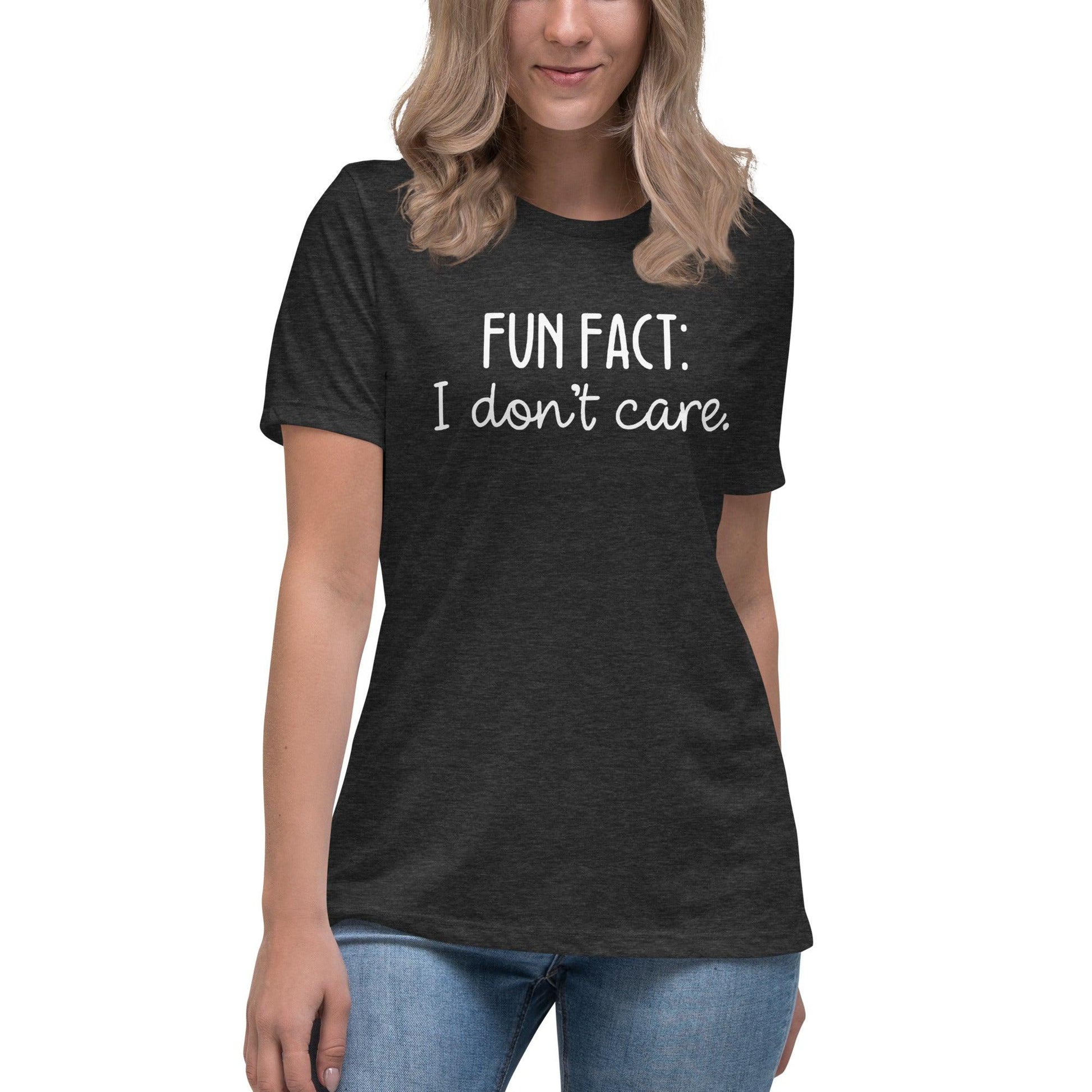 Fun Fact: I Don't Care O-neck Tri-blend T-Shirt - TheGivenGet