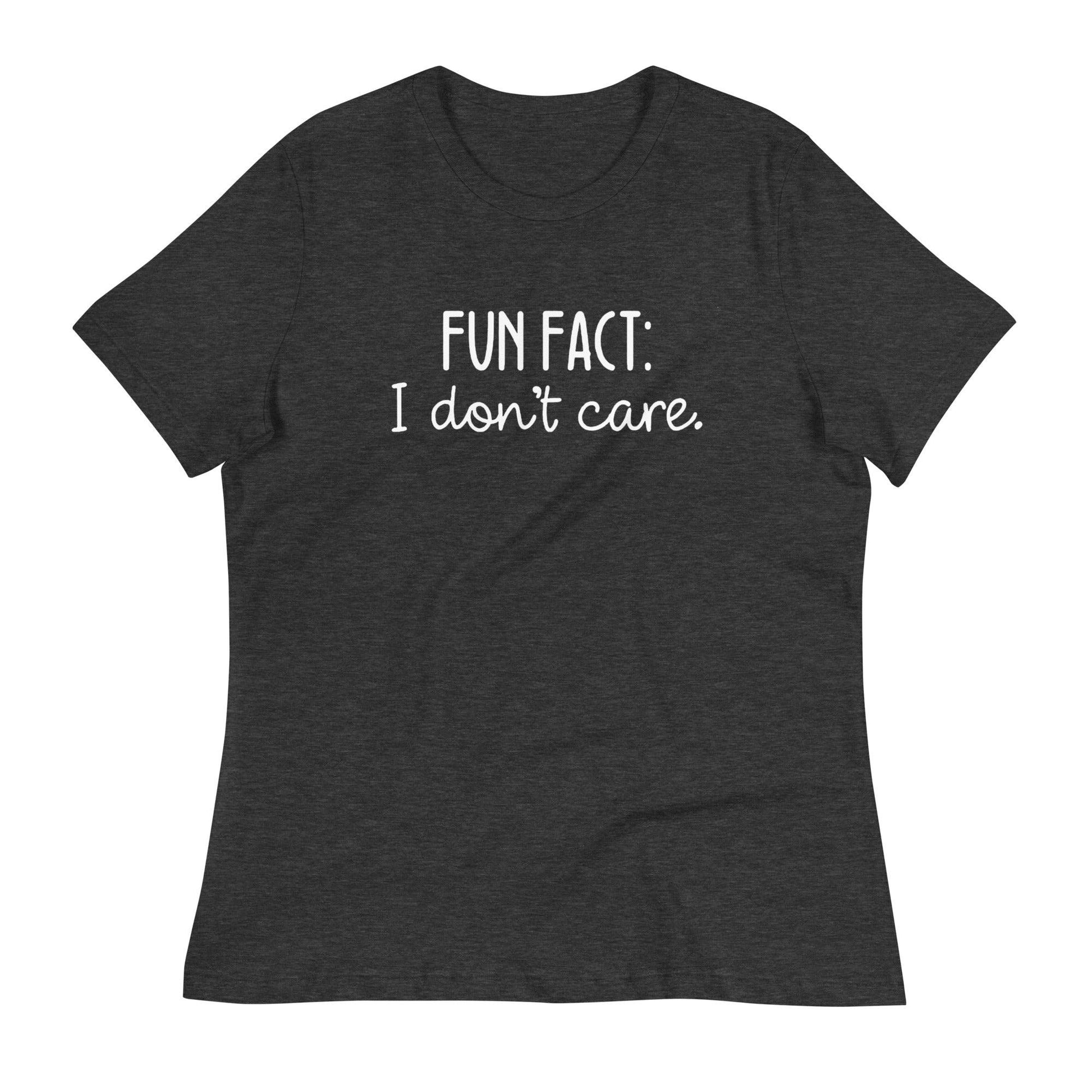 Fun Fact: I Don't Care O-neck Tri-blend T-Shirt - TheGivenGet