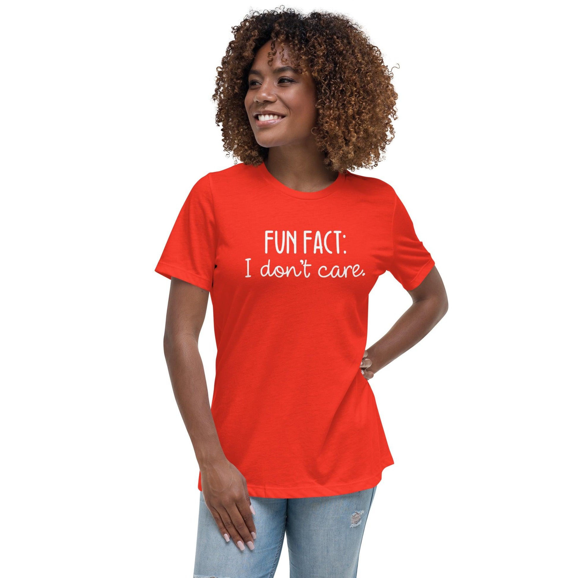 Fun Fact: I Don't Care O-neck Tri-blend T-Shirt - TheGivenGet