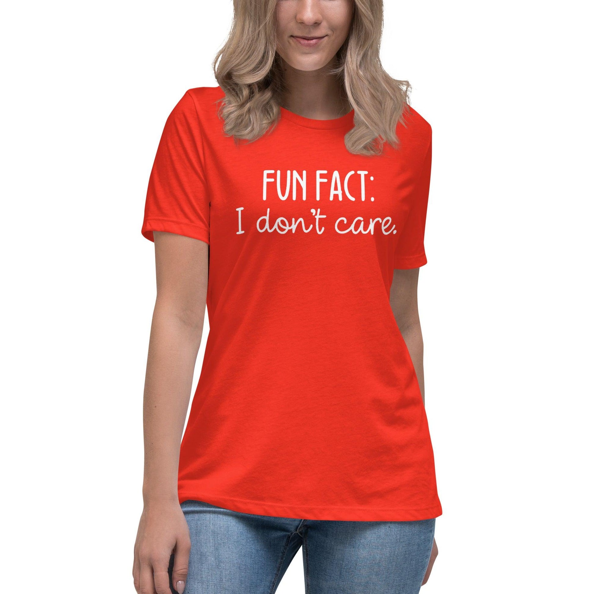 Fun Fact: I Don't Care O-neck Tri-blend T-Shirt - TheGivenGet