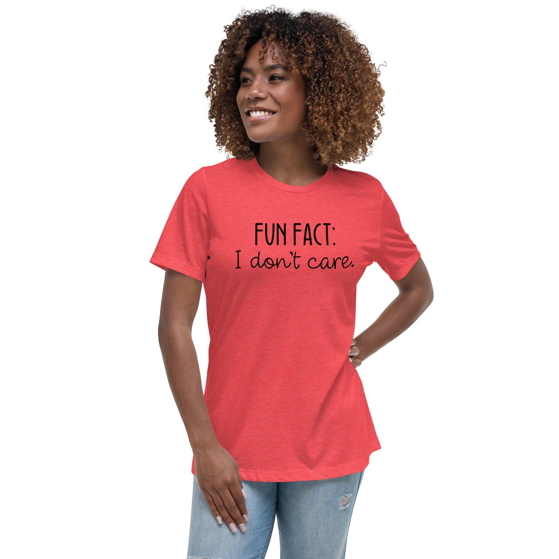Fun Fact: I Don't Care O-neck Tri-blend T-Shirt - TheGivenGet
